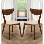 Retro Mid-century Design Chestnut Dining Chairs (Set of 2)