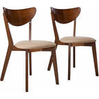 Sedie da pranzo castano design retrò metà secolo (Set di 2)