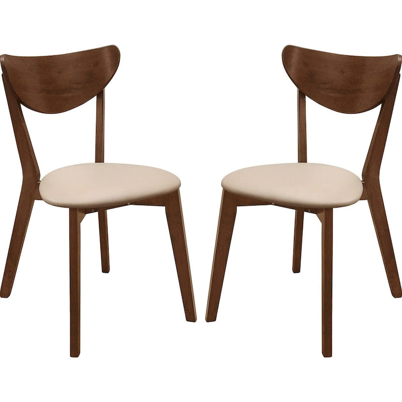 Sedie da pranzo castano design retrò metà secolo (Set di 2)