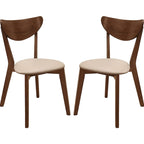 Sedie da pranzo castano design retrò metà secolo (Set di 2)