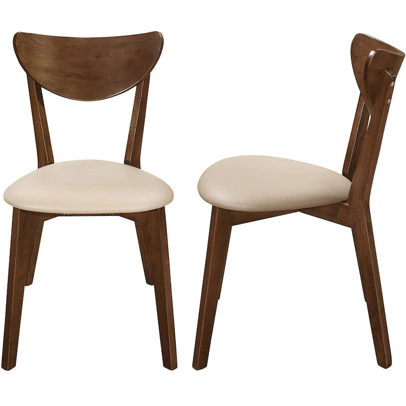 Sedie da pranzo castano design retrò metà secolo (Set di 2)