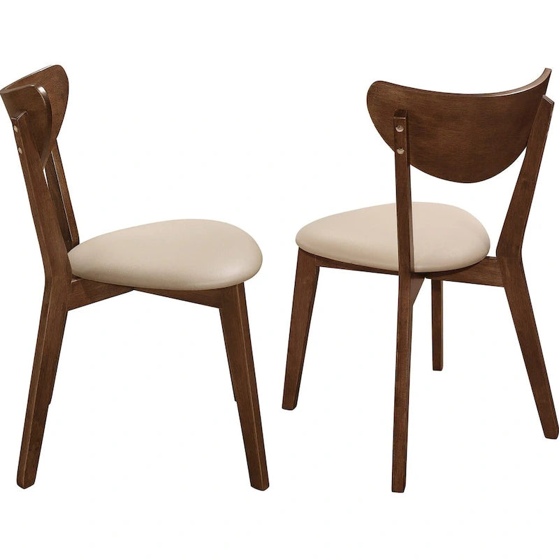 Sedie da pranzo castano design retrò metà secolo (Set di 2)