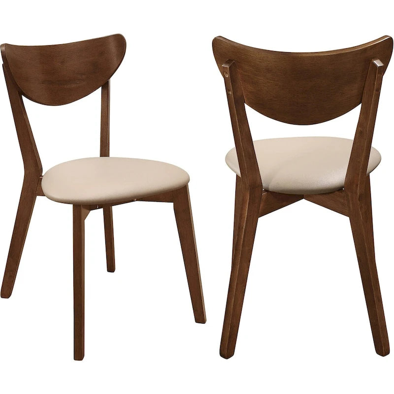 Sedie da pranzo castano design retrò metà secolo (Set di 2)
