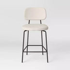 24 Upholstered with Metal Base Counter Height Barstool with Footrest - Room Essentials