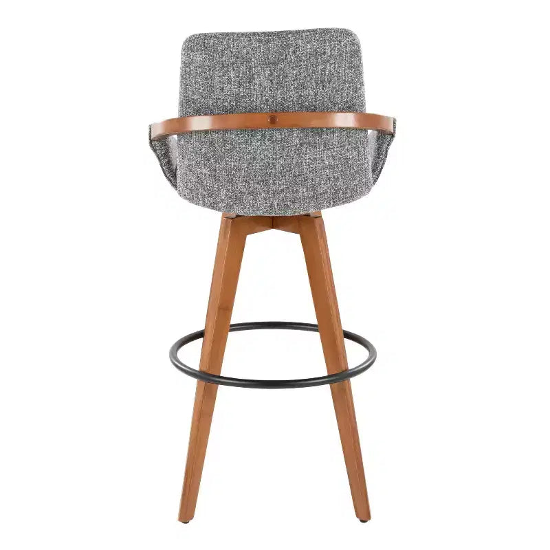LumiSource Cosmo Barstool Walnut Noise Fabric
