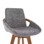 LumiSource Cosmo Barstool Walnut Noise Fabric