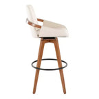 LumiSource Cosmo Barstool Walnut Noise Fabric