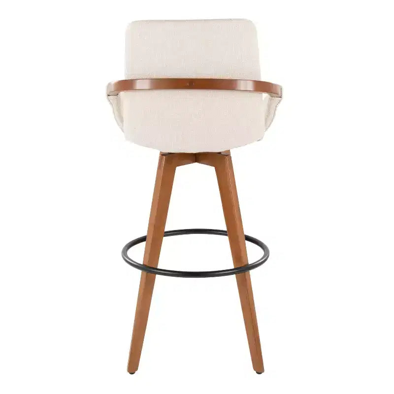 LumiSource Cosmo Barstool Walnut Noise Fabric