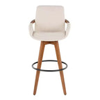 LumiSource Cosmo Barstool Walnut Noise Fabric