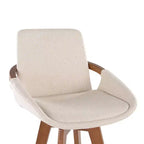 LumiSource Cosmo Barstool Walnut Noise Fabric