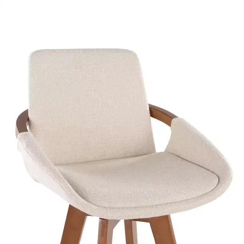 LumiSource Cosmo Barstool Walnut Noise Fabric