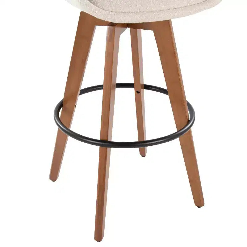 LumiSource Cosmo Barstool Walnut Noise Fabric