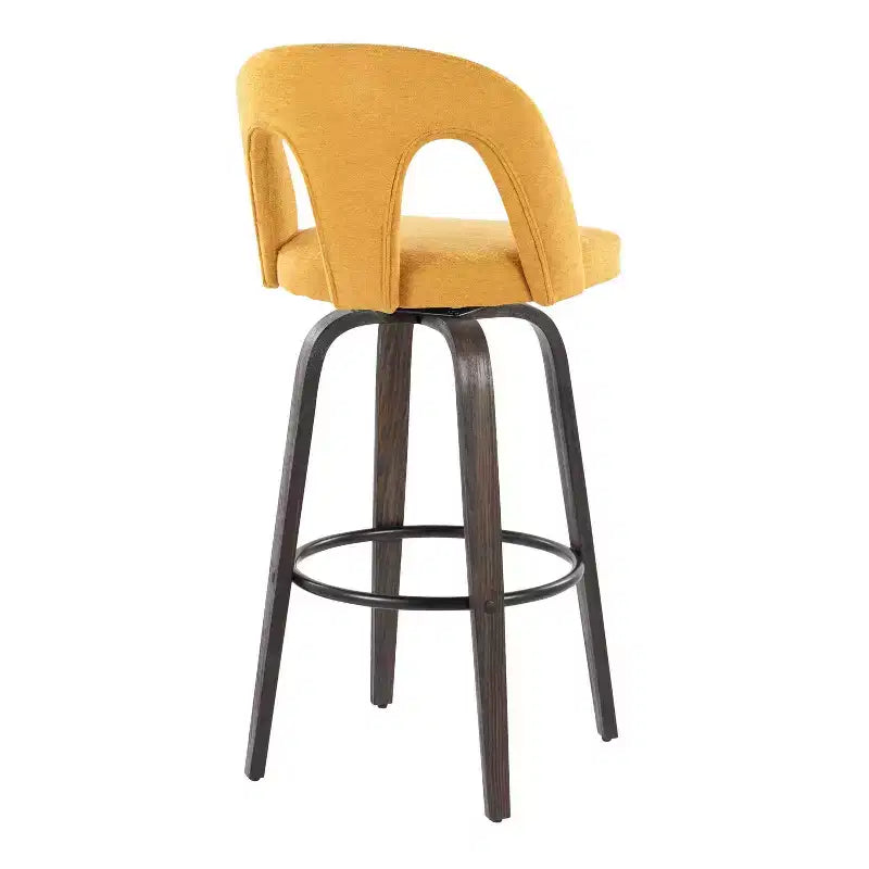 LumiSource Set di 2 Sgabelli da Bar Ava Tessuto Scuro