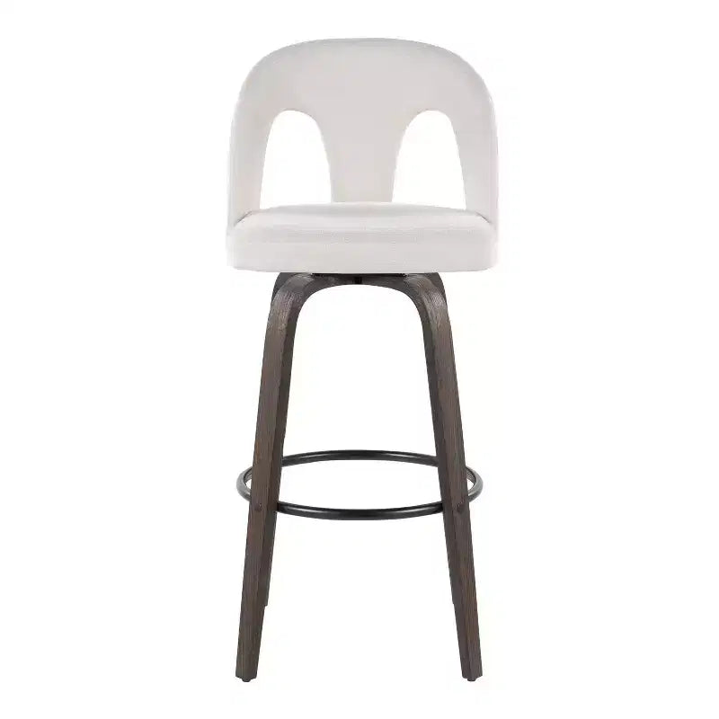 LumiSource Set di 2 Sgabelli da Bar Ava Tessuto Scuro