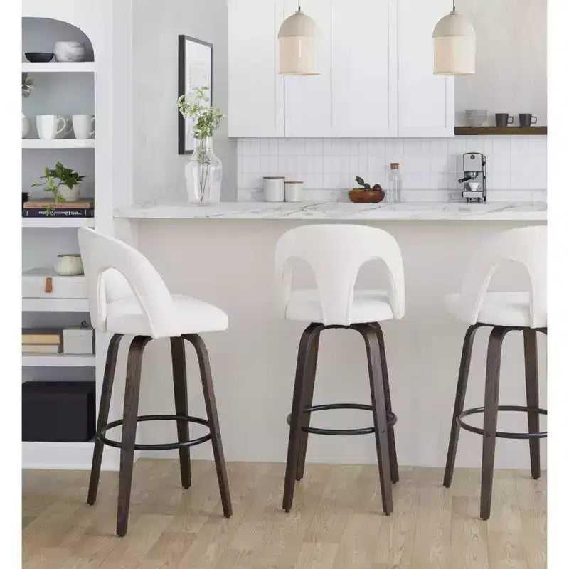 LumiSource Set di 2 Sgabelli da Bar Ava Tessuto Scuro