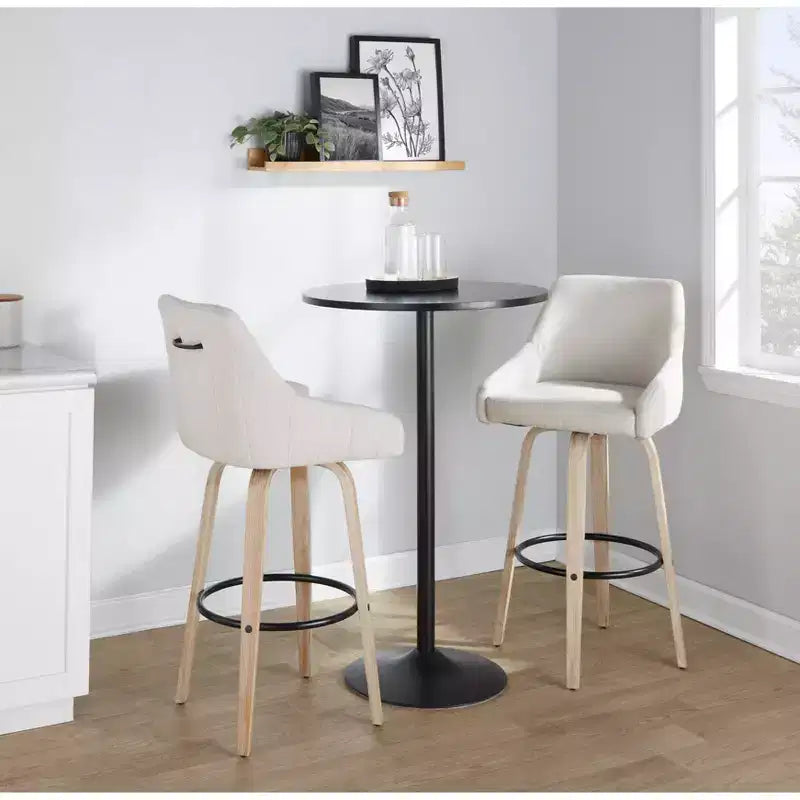 LumiSource Set di 2 Sgabelli Hannah in Tessuto