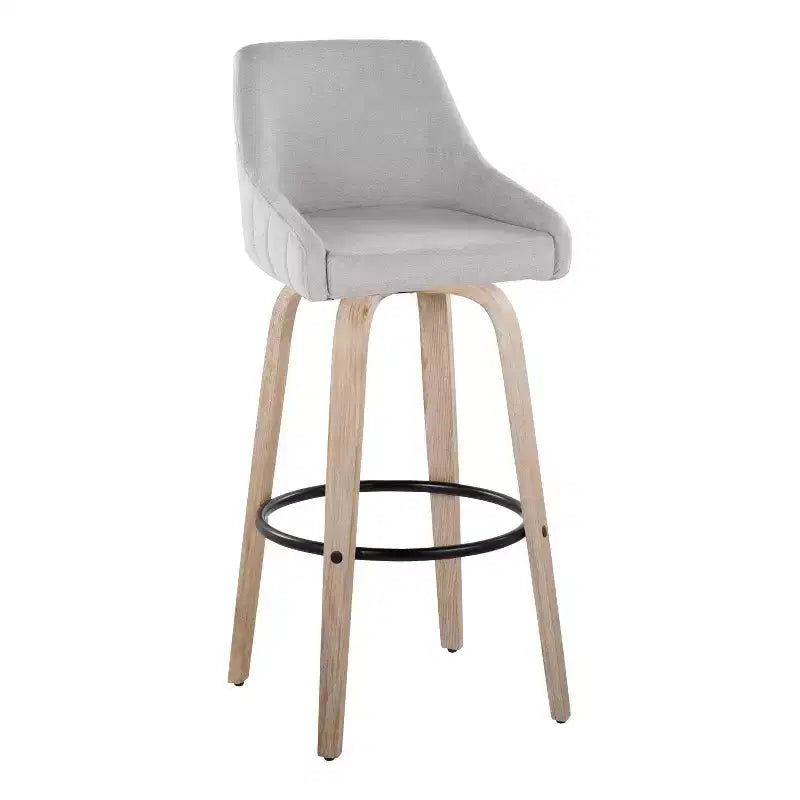 LumiSource Set di 2 Sgabelli Hannah in Tessuto