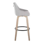 LumiSource Set di 2 Sgabelli Hannah in Tessuto