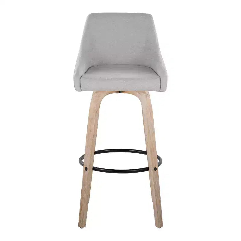 LumiSource Set di 2 Sgabelli Hannah in Tessuto