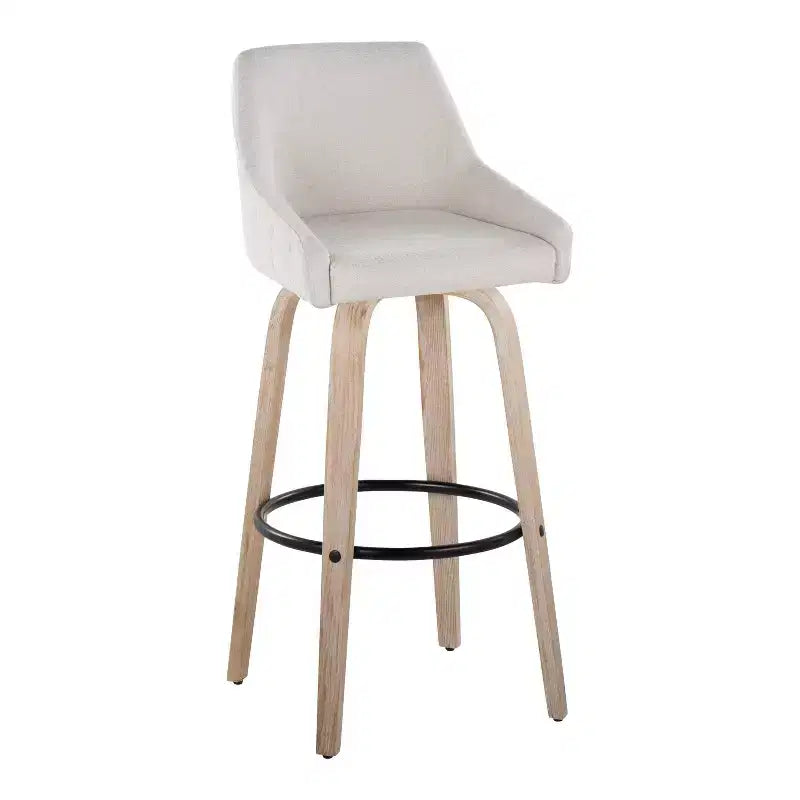 LumiSource Set di 2 Sgabelli Hannah in Tessuto