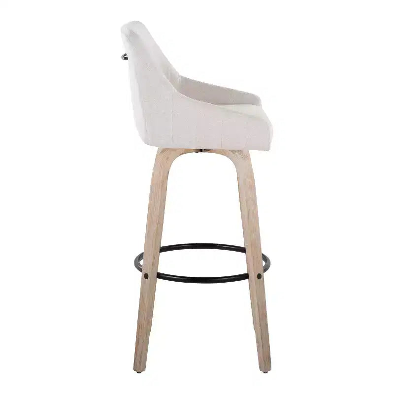 LumiSource Set di 2 Sgabelli Hannah in Tessuto