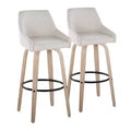 LumiSource Set of 2 Hannah Barstools Fabric