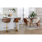 LumiSource Set of 2 Symphony Adjustable Barstools PU