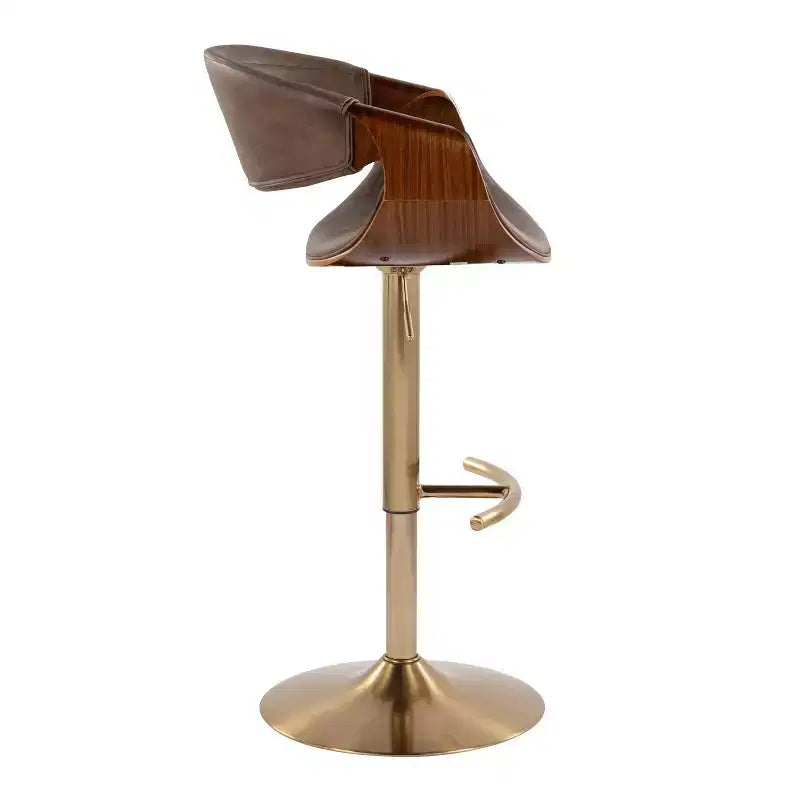 LumiSource Set of 2 Symphony Adjustable Barstools PU