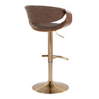 LumiSource Set of 2 Symphony Adjustable Barstools PU