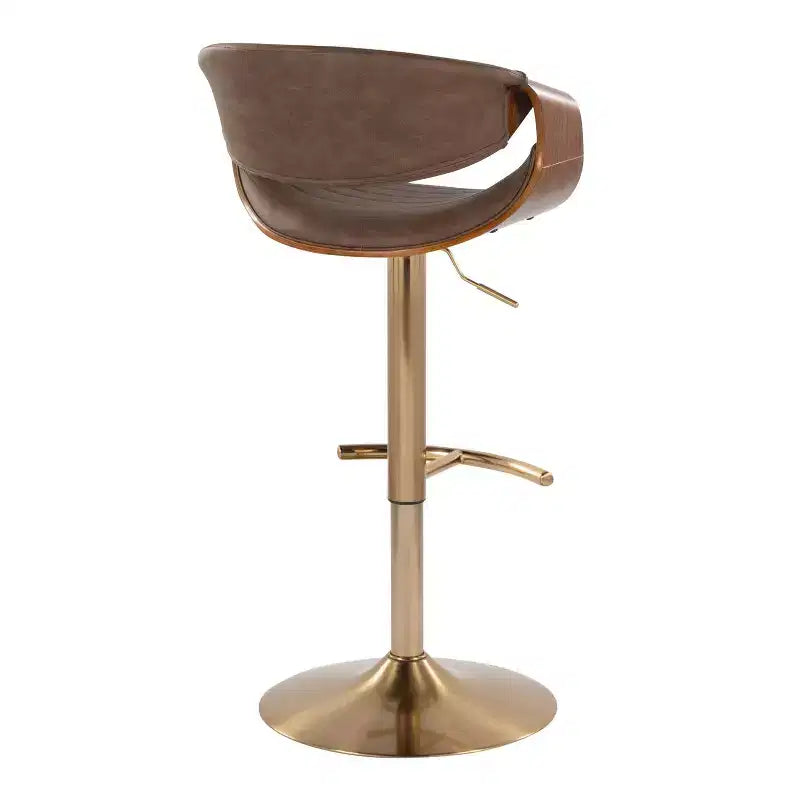 LumiSource Set of 2 Symphony Adjustable Barstools PU