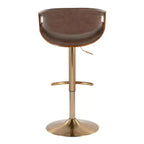 LumiSource Set of 2 Symphony Adjustable Barstools PU