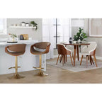 LumiSource Set of 2 Symphony Adjustable Barstools PU