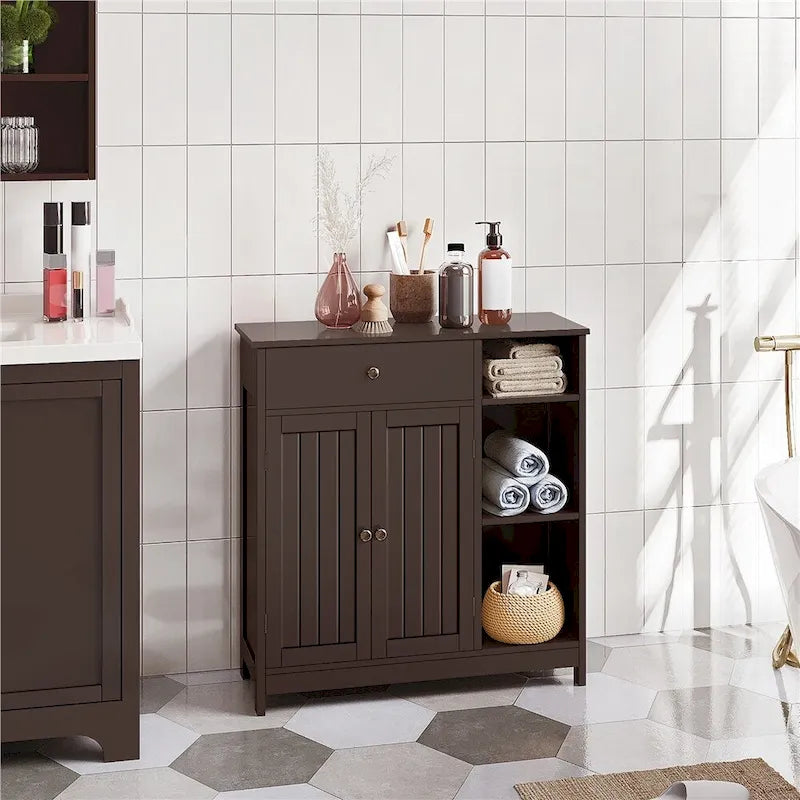 Yaheetech Mobile Bagno Autoportante con Cassetti Regolabili