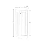 RiverRidge Ashland Single Door Narrow Bathroom and Laundry Storage Cabinet with Adjustable Shelves - White