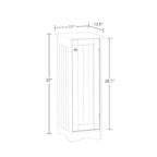 RiverRidge Ashland Single Door Narrow Bathroom and Laundry Storage Cabinet with Adjustable Shelves - White