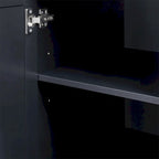 Tall and Wide Storage Cabinet with Doors for Bathroom,Three Drawers