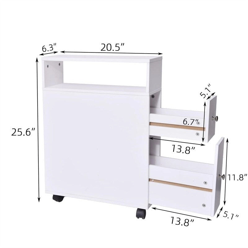 Small Bathroom Storage Cabinet - 6.3D x 20.5W x 25.6H