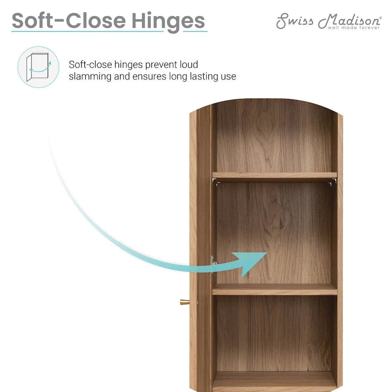 Classe 15 W x 60 H x 15 D Linen Cabinet in Oak