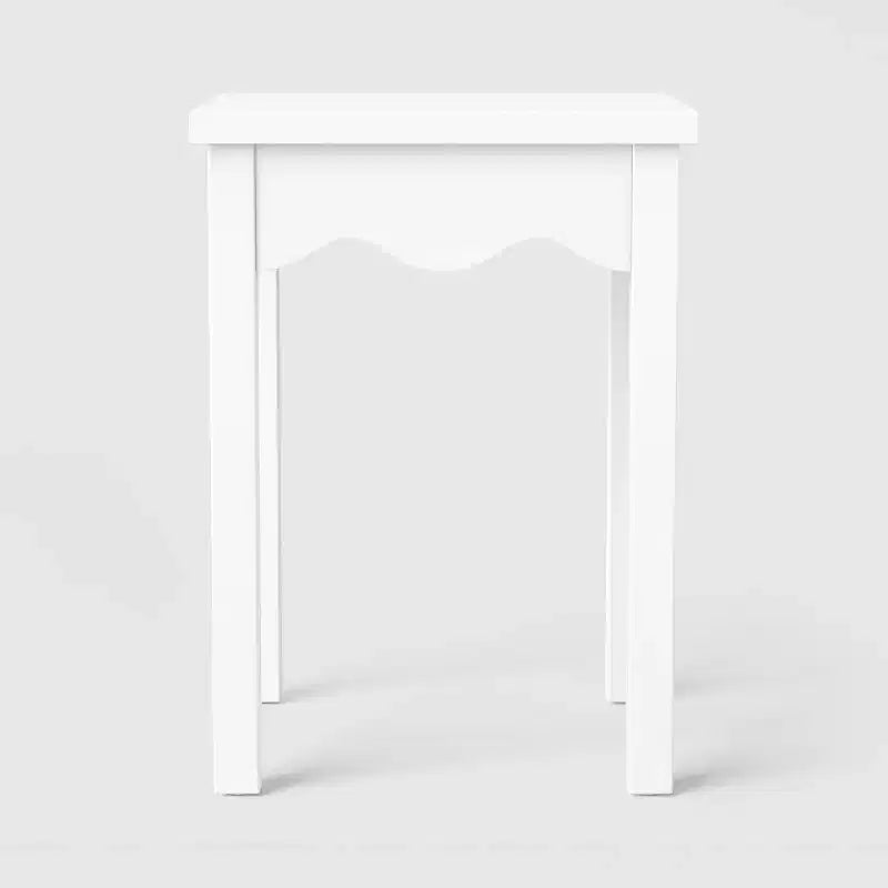 Wavy Scallop End Table White - Room Essentials