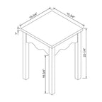 Wavy Scallop End Table White - Room Essentials