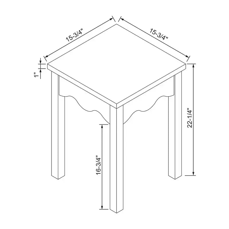 Wavy Scallop End Table White - Room Essentials