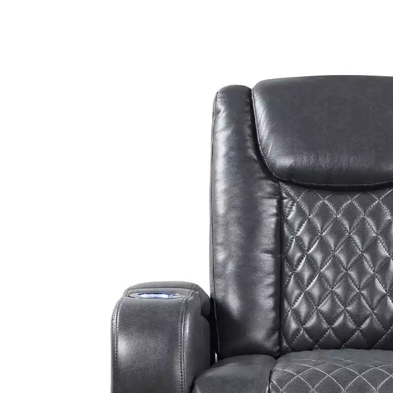 Divano reclinabile elettrico in pelle Aire Alair di Acme Furniture