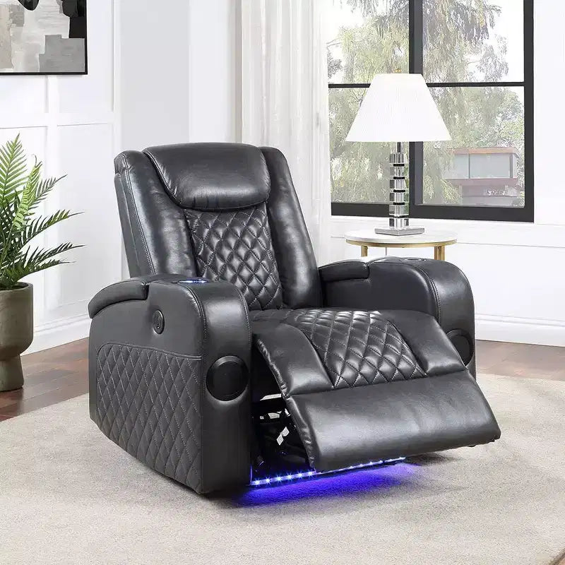 Divano reclinabile elettrico in pelle Aire Alair di Acme Furniture