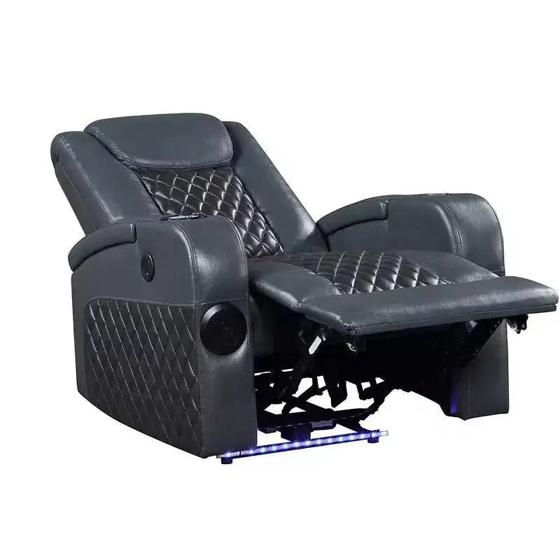 Divano reclinabile elettrico in pelle Aire Alair di Acme Furniture