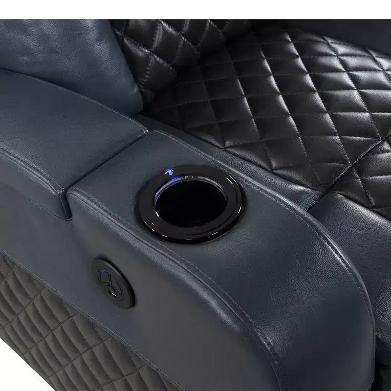 Divano reclinabile elettrico in pelle Aire Alair di Acme Furniture