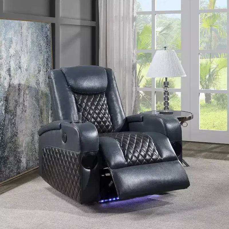 Divano reclinabile elettrico in pelle Aire Alair di Acme Furniture