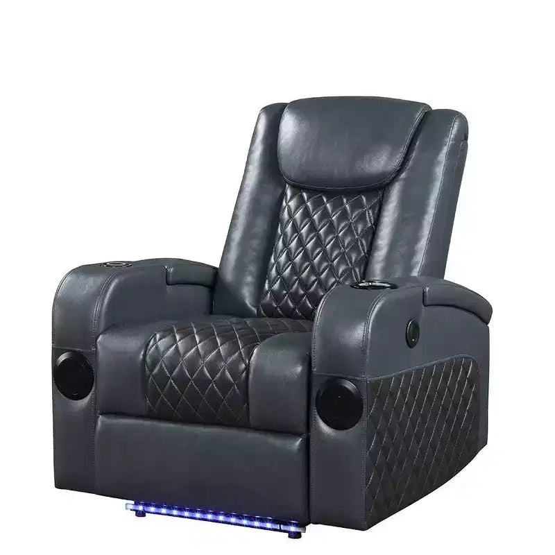 Divano reclinabile elettrico in pelle Aire Alair di Acme Furniture