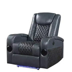 Divano reclinabile elettrico in pelle Aire Alair di Acme Furniture