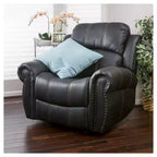 Charlie Faux Leather Glider Recliner Club Chair - Christopher Knight Home: Upholstered, Spot Clean, Wood Frame