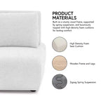 HOMES: Inside + Out 5pc Povoa 159" Modular Curved Sectional Sofa Modern Chenille with Extendable Backrest